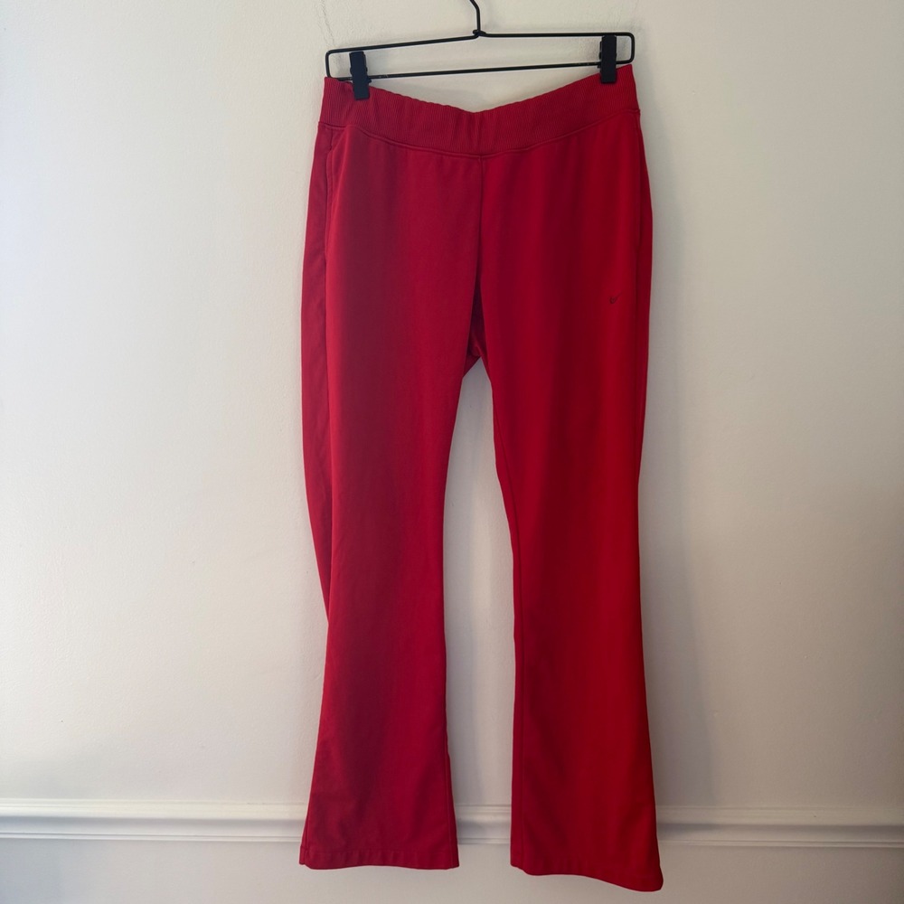 Nike the athletic department Womens Red Wide Leg track pants size M